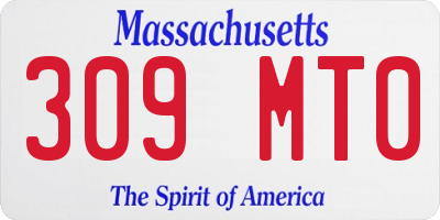 MA license plate 309MT0