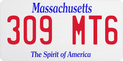MA license plate 309MT6