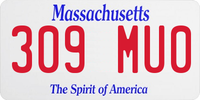 MA license plate 309MU0