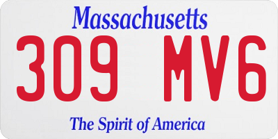MA license plate 309MV6