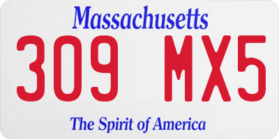 MA license plate 309MX5