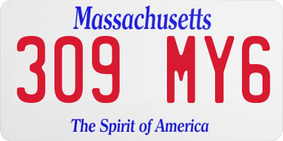 MA license plate 309MY6