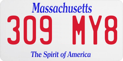 MA license plate 309MY8