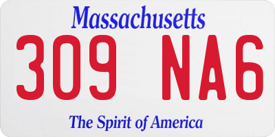 MA license plate 309NA6