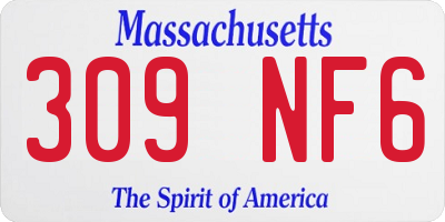 MA license plate 309NF6