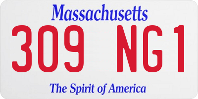 MA license plate 309NG1