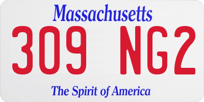MA license plate 309NG2