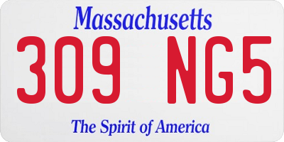 MA license plate 309NG5
