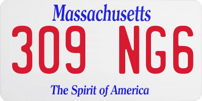 MA license plate 309NG6