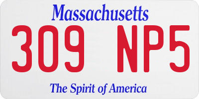 MA license plate 309NP5