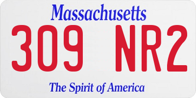 MA license plate 309NR2