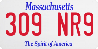 MA license plate 309NR9
