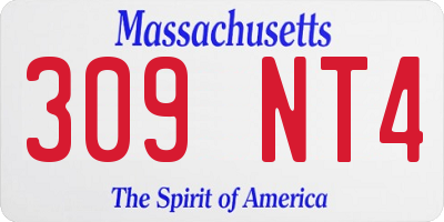 MA license plate 309NT4