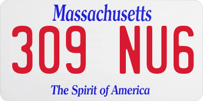 MA license plate 309NU6