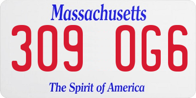 MA license plate 309OG6
