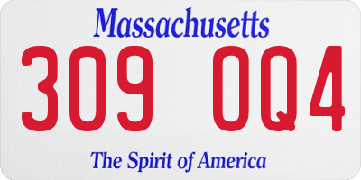 MA license plate 309OQ4