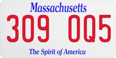MA license plate 309OQ5