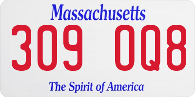 MA license plate 309OQ8