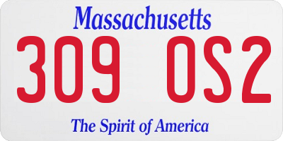 MA license plate 309OS2