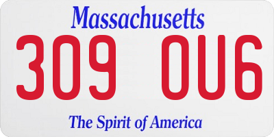 MA license plate 309OU6