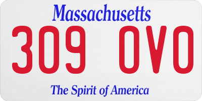 MA license plate 309OV0
