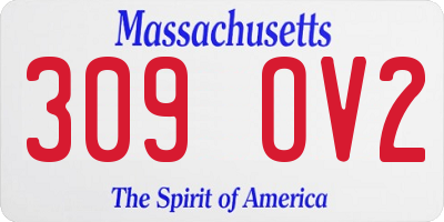 MA license plate 309OV2