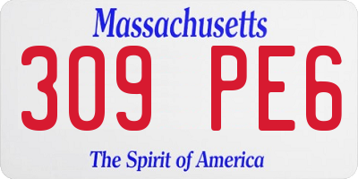 MA license plate 309PE6