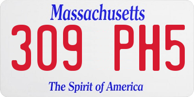 MA license plate 309PH5
