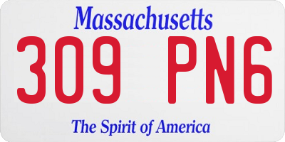 MA license plate 309PN6