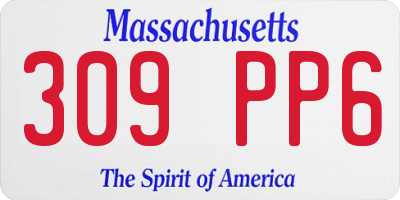 MA license plate 309PP6