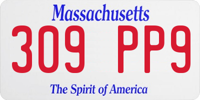 MA license plate 309PP9