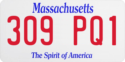 MA license plate 309PQ1