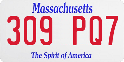 MA license plate 309PQ7
