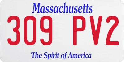 MA license plate 309PV2