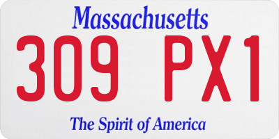 MA license plate 309PX1