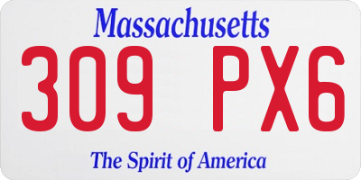 MA license plate 309PX6