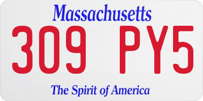 MA license plate 309PY5