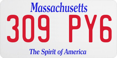 MA license plate 309PY6
