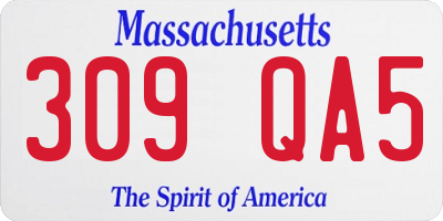 MA license plate 309QA5