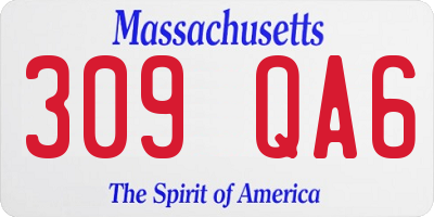 MA license plate 309QA6