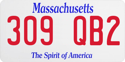 MA license plate 309QB2