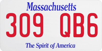 MA license plate 309QB6