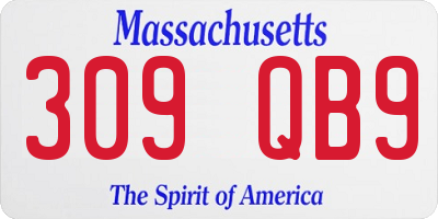 MA license plate 309QB9