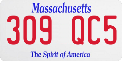 MA license plate 309QC5