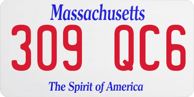 MA license plate 309QC6