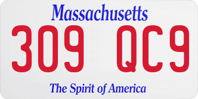 MA license plate 309QC9