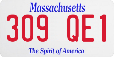 MA license plate 309QE1