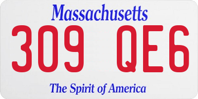 MA license plate 309QE6