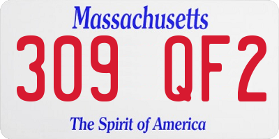 MA license plate 309QF2