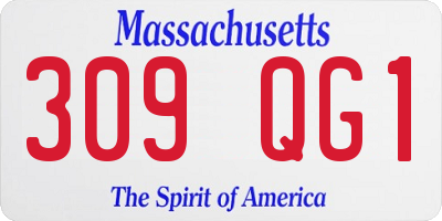 MA license plate 309QG1